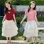 Áo thun ngắn tay mỏng bé gái Mùa hè Phong cách mới Trẻ em bướm dây rút Slim-fit Top