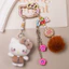HK1 Sanrio HELLO KITTY Móc Khóa Túi Mặt Dây Chuyền Điện Thoại Di Động Dây Xích Hoạt Hình Phụ Kiện Anime Ngoại Vi KH1