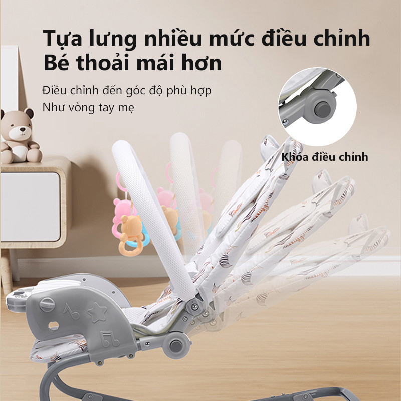 iiko Ghế Nằm Rung Cho Bé Đa Năng Cho Trẻ Sơ Sinh Ru Ngủ Tự Động