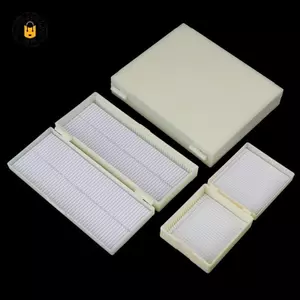 {TB & Bag} Hộp trượt kính hiển vi bằng nhựa 25 / 50 / 100 chiếc Hộp đựng đồ lát sinh học để trang bị kính hiển vi.