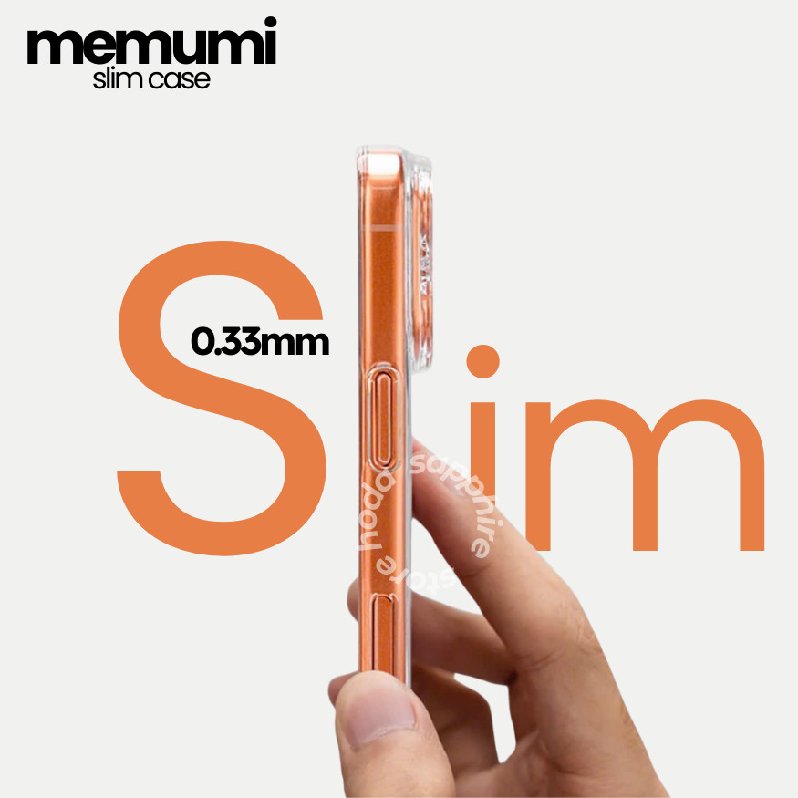 [Chính Hãng] Ốp Lưng Memumi Ultra Slim Trong Suốt, Siêu Mỏng 0.33mm, Tích Hợp MagSafe Cho iPhone 13 - 17 Series Chống Ố