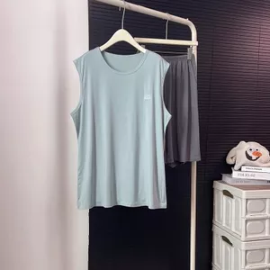Mùa Hè Nam Đồ Ngủ Modal Vest Quần Short Bộ Đồ Ngủ Mỏng Rời Không Tay Nhà Bộ Đồ Ngủ Thường Ngày