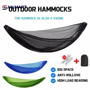 AN.MART Đi Bộ Đường Dài Ngoài Trời Duyan Ice Silk Hammo 180KG Cắm Trại Có Thể Gập Lại Võng Du Lịch Có Túi Bảo Quản VN