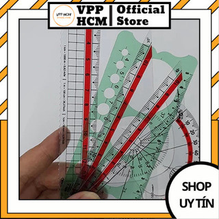 Bộ Thước Đa Năng 5 Cây WinQ T-160 – Thước Nhựa Dẻo Trong Suốt, Độ Chính Xác Cao, Không Tróc Số