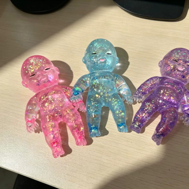 Maltose Họa Tiết Natasha Squishy Đồ Chơi, Glitter Gradient Black Baby, Quà Tặng Giảm Căng Thẳng Dễ Thương Cho Trẻ Em & Người Lớn