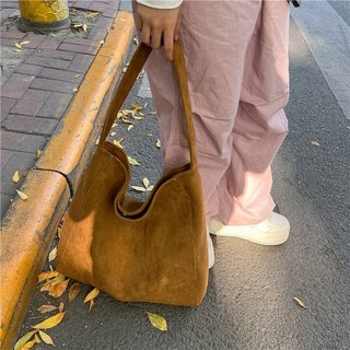 Túi xô tote công suất lớn da lộn mờ mới
