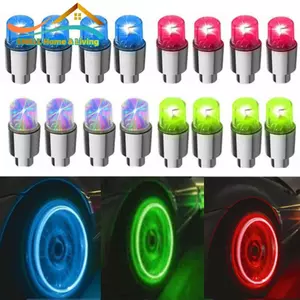 Tăng cường khả năng hiển thị 2 chiếc Vỏ đèn LED cho lốp xe ô tô Thân van khí lốp lốp