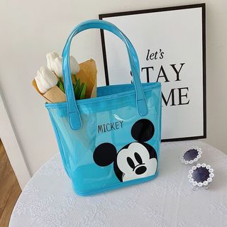 2025 Túi Trong Suốt Thạch Dung Tích Lớn Tote Đi Lại Hoạt Hình Mickey Đeo Vai Hợp Thời Trang