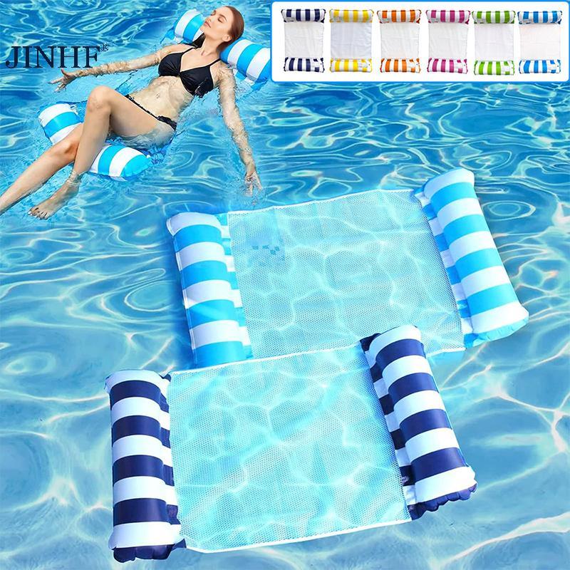 JINHF Nổi Nước Hammo Bơm Hơi Lounger Ghế Dành Cho Người Lớn Bể Bơi Phao Giường Có Lưới Hỗ Trợ Cho Hồ Bãi Biển Thư Giãn Mùa Hè HOT
