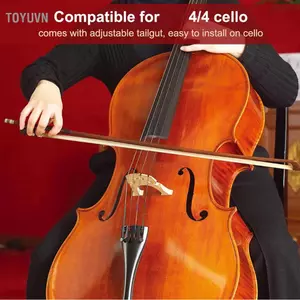 toyuvn ACAGALA Hợp kim nhôm Đuôi xe với Tailgut Phụ kiện nhạc cụ cho đàn Cello 4/4