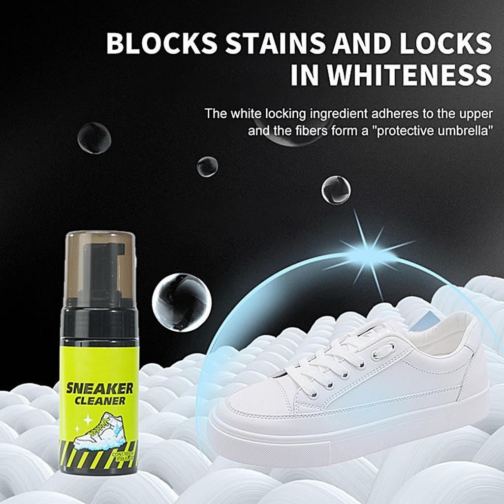 Giày Sneaker Cleaner 100ml 4 Miếng Bọt Không Rửa Làm Sạch Tẩy Trắng Giày Bụi Cho Bóng Rổ Golf Vải Lưới jiwvn
