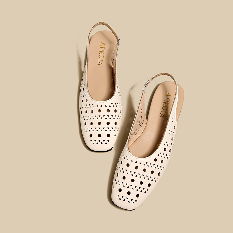 Atikota Giày sandal quai hậu khoét lỗ dành cho nữ, có thể điều chỉnh, thoáng khí, nhẹ, thoải mái, kiểu dáng thường ngày, phù hợp cho mùa hè và hoạt động ngoài trời.
