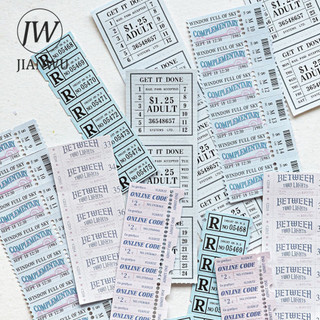 JIANWU Hành Trình Ngọt Ngào Series Vintage Bill Nhãn Tem Phong Cảnh aerial Cắt Dán Thêu Sò Nhãn Dán Sáng Tạo Tạp Chí MStationery