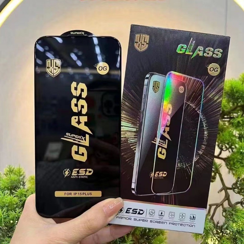 Kính cường lực chống tĩnh điện bằng nhôm cao cấp HD sang trọng Thích hợp cho iPhone 17 16 15 14 13 12 11 Pro Max Air Plus XR X XS Max Phim điện thoại