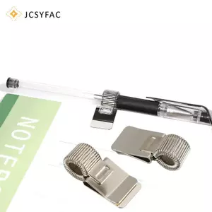 JCSYFAC 1 / 3 / 5 Chiếc Đa Năng Kính Thiên Văn Lò Xo Mạ Điện Bút Kẹp Notepad Di Động Lò Xo Bút Khe Cắm Cố Định Văn Phòng Phẩm Phụ Kiện Mới
