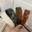 FAVORITEGOODS Băng đô vỏ rùa dày, Không đau đầu Acetate Băng đô vỏ rùa rộng, Dây buộc tóc da báo bằng nhựa thời trang không trượt cho tóc nữ