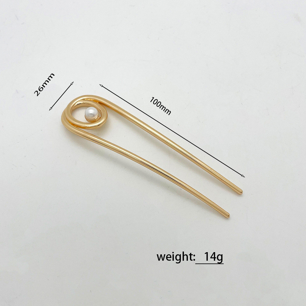 Kẹp tóc hợp kim cao cấp hình chữ U WHX-U, phong cách nữ, thủ công, lớn, hợp mọi trang phục