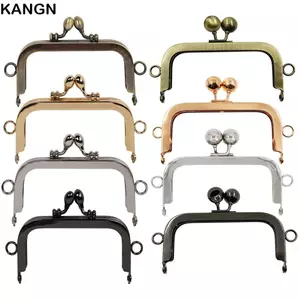 KANGN Ví Khung Kiss Clasp, Kim Loại Vintage Ví Khóa Khung, Túi Phần Cứng Túi Móc Khóa DIY Craft