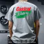 100% Cotton Cao Cấp Nam Thái Độ Dầu bôi trơn Castrol racing In hình tương phản Áo thun ngắn tay