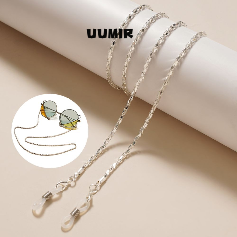 UUMIR Dây Xích Kính, Hạt Kim Loại Chống Trơn Trượt Kính Mát Dây Buộc, Dây Thời Trang Rỗng Đọc Sách Xích Nam Nữ