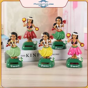 POWER Trang trí nhảy múa chạy bằng năng lượng mặt trời Hu & la Girl Lắc đầu bảng điều khiển búp bê Hawaii Hu & la Girl cho bảng điều khiển ô tô Văn phòng tại nhà.