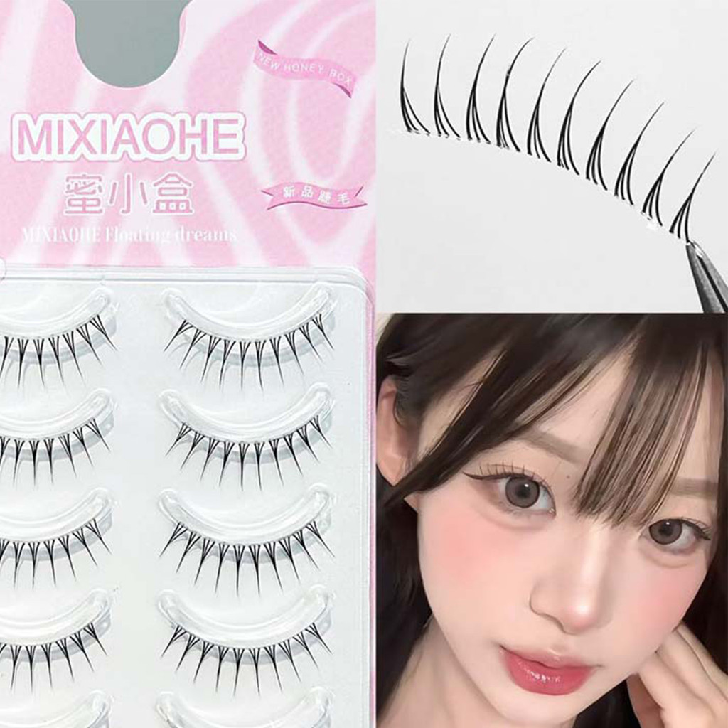 Lông mi giả phong cách Hàn Quốc trong suốt Nhẹ tự nhiên Lông mi cá nhân cho nữ Trang điểm K-Pop