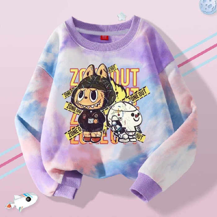 ​Áo nỉ trẻ em Xuân Thu Tie-Dye Size hàng đầu 90-140​ LMO5