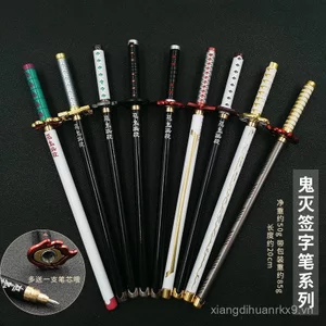 Demon Slayer Kimetsu No Yaiba Anime Xung Quanh Kamado Tanjirou Agatsuma Zenitsu Chữ Ký Bút Kim Loại Mô Hình Đạo Cụ Quà Tặng Giáng Sinh Christmas gift