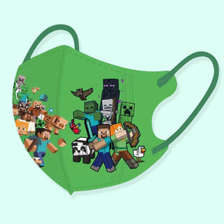 Mặt nạ trẻ em Minecraft Steve 3D cho 3-12 tuổi, họa tiết từ trò chơi Lego
