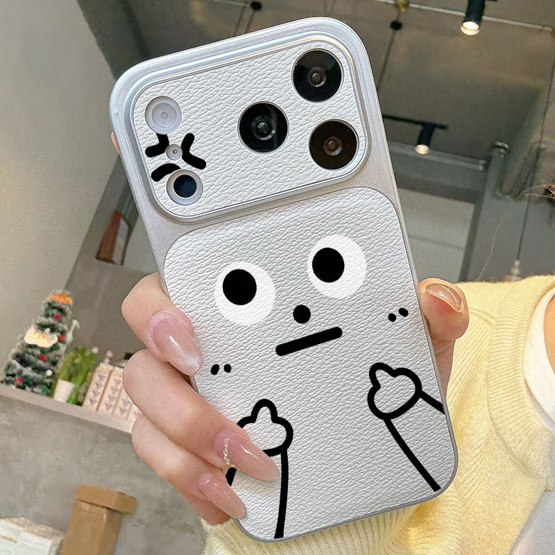 Ốp iPhone Emoji Bao da mềm cao cấp đựng máy ảnh - iP 7/8/X/XS/XR/11/12/13/14/15/16/17/Plus/Air/Pro/Max