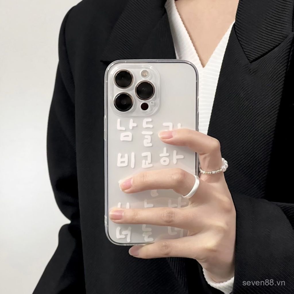 Ốp Điện Thoại Thích Hợp Cho iPhone 7 8 X XS XR XSMAX 11 12 13 14 15 16 17 Pro max Plus Air Phong Cách Hàn Quốc Đơn Giản Phiên Bản Hàn Quốc Vỏ Bảo Vệ Chống Sốc Bao Gồm Tất Cả NRWM