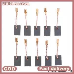 Littleloves1 10 Chiếc Than Chì Động Cơ Đồng Carbon Bộ Bàn Chải Cho Máy Xay Góc 6 * 8.5 * 13.5mm VN