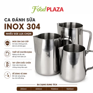 Ca Đánh Sữa Inox 304 Nhiều Size Cốc Barista 350ml 600ml 1000ml Dụng Cụ Pha Chế Tiện Lợi