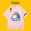 Hàng sẵn có Vintage Series BKMK Màu Bong Bóng Totoro In Hình Dễ Thương Mềm Cao Cấp Cổ Tròn Áo Thun Unisex Bán Chạy