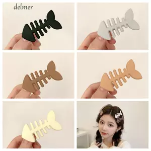 Kẹp Tóc Xương Cá DELMER, Mũ Động Vật Hình Học Phụ Kiện Tóc, Phong Cách Hàn Quốc Barrettes Y2k Nhựa Trang Trí Tóc