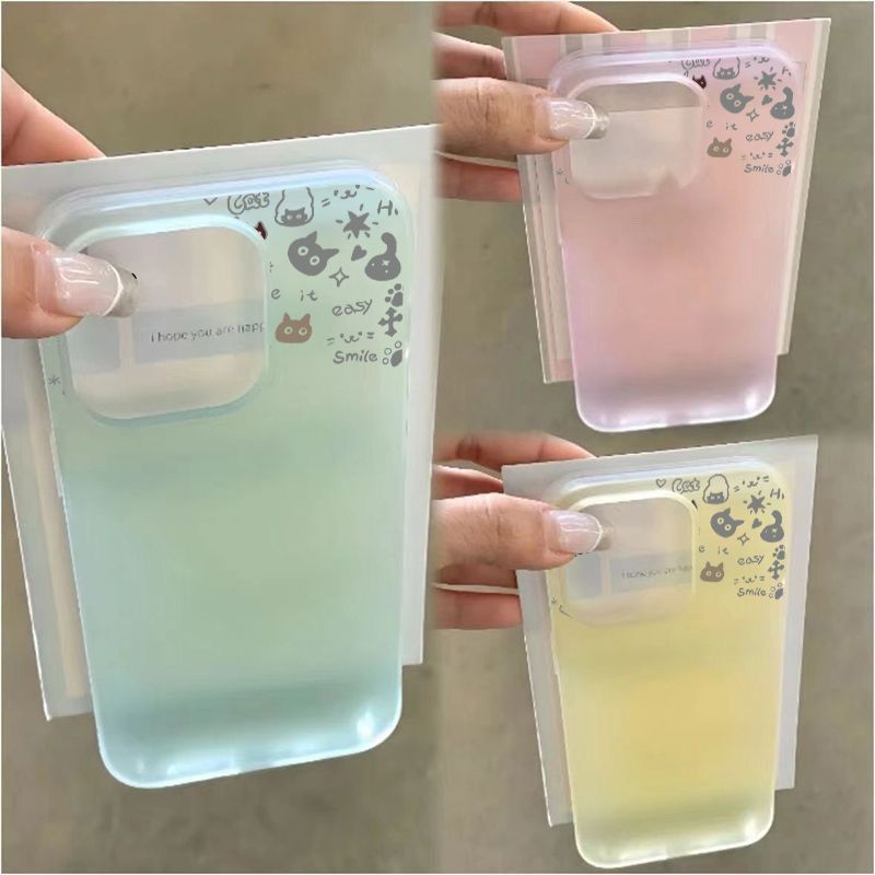 Màu xanh bạc hà mùa hè, nhiều chú mèo phù hợp với vỏ điện thoại nhám 1716, mềm 14p