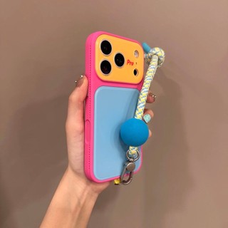 Ốp điện thoại di động cửa sổ lớn họa tiết da tương phản cho iPhone17 16 15 14 13 Pro Max bảo vệ camera chống sốc chống rơi mặt sau cứng