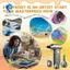 Máy sấy sơn Mini để đổ chất lỏng nghệ thuật & acrylic- Máy thổi phun sơn acrylic không dây có 3 vòi phun, 5 cài đặt tốc độ