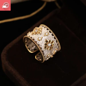 Tính khí cổ điển thủ công chải ren rỗng dệt hoa cá tính đa năng dành cho nữ