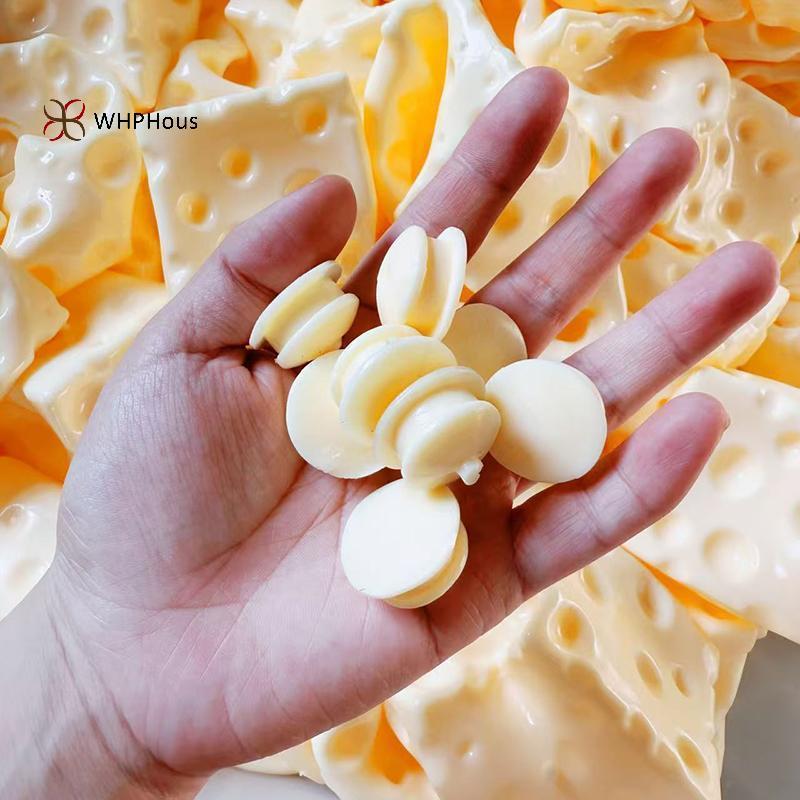 < WHPHous-t > Phô Mai Pinch Bóng Dầu Dừa Handmade Nhựa Bền Không Phục Hồi Đồ Chơi Giảm Căng Thẳng Cho Văn Phòng Và Nhà Thư Giãn Đẹp