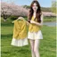 Tính khí ootd Mặc trọn bộ Đồ nữ Áo vest không tay mùa hè Áo vest Top Quần short ống rộng Bộ đồ hai mảnh thời trang
