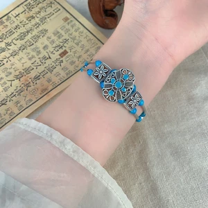 Retro Phong Cách Dân Tộc Bohemian Nhiều Màu Sắc Hạt Vòng Tay Nữ Miao Dân Tộc Giả Ngọc Trai Đơn Giản Phong Cách Mori Độc Đáo Vòng Tay Phù Hợp Với Hợp Thời Trang