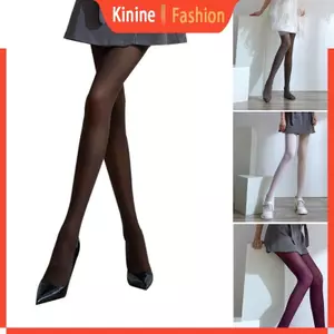 KIN Nữ Bán Opaque Quần Eo Mềm Mại Màu Trơn Quần Vớ