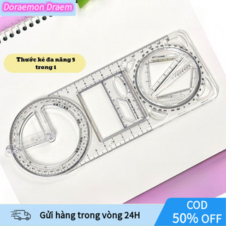 [COD] Thước Đa Chức Năng Hình Học - Thiết Kế Xoay Linh Hoạt, Vẽ Đa Dạng, Dành Cho Văn Phòng