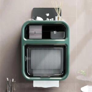 Hộp đựng khăn giấy vệ sinh không đục lỗ Hộp giấy vệ sinh chống nước Hộp giấy vệ sinh Giấy cuộn giá treo tường JVII
