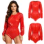 Nyeemya Nữ Chống Thấm Nước Tã Trên Body Dài Tay Co Giãn Eo Nút Đáy Chân Một Mảnh Leotard Thích Ứng Nhu Cầu Đặc Biệt Quần Áo