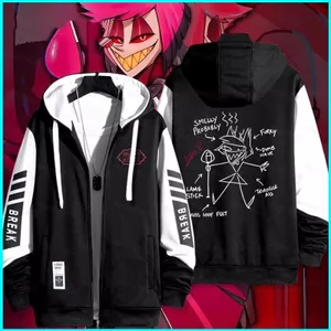 SY3 Hazbin Khách sạn Alastor Radio Demon anime dây kéo Áo khoác Áo khoác Unisex Top YS3