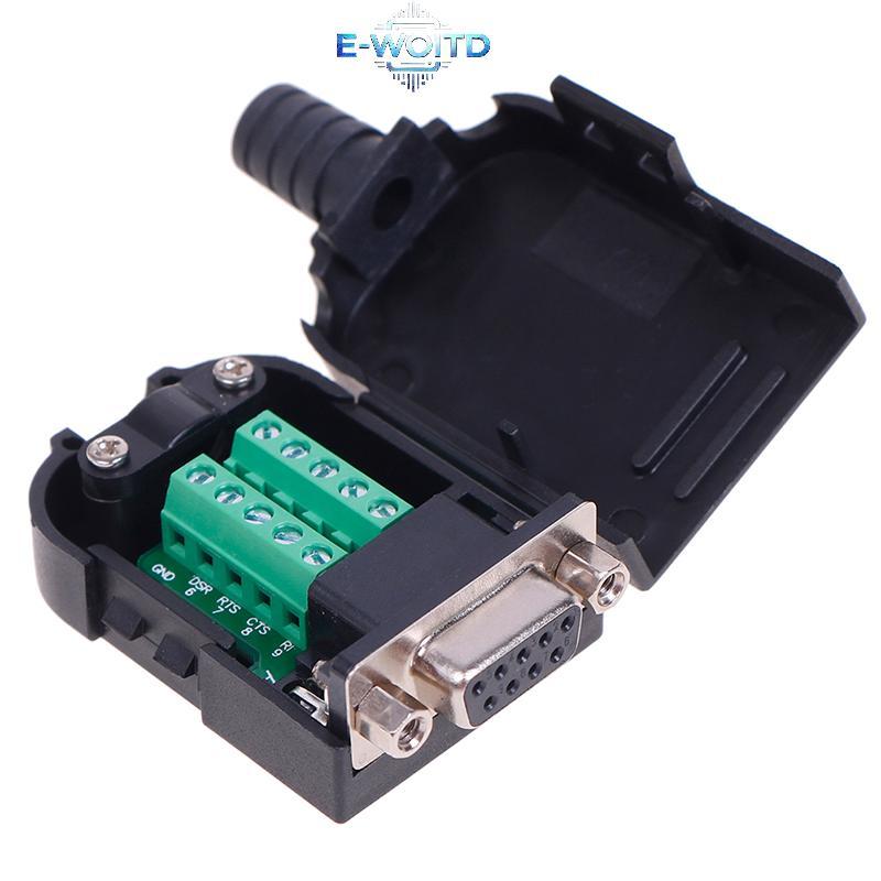 E-WOITD DB9 Kết Nối Nam Nữ 9 Pin Cắm Dây Tay RS232 RS485 Thiết Bị Đầu Cuối Đột Phá E-WOITD
