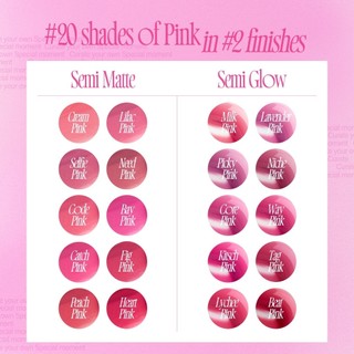Son tint lì FWEE Pink Obsession Stay-Fit, bền màu lâu trôi, 20 màu (3.6g)