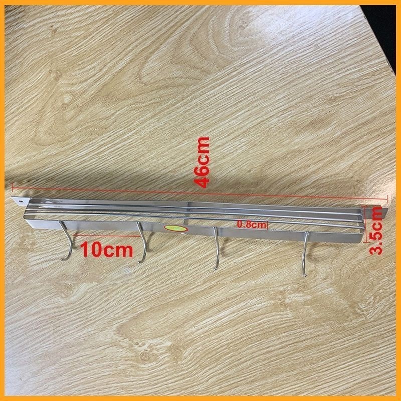 Kệ cài dao thớt bằng inox kèm móc treo đồ tiện dụng và chắc chắn tặng kèm ốc vít